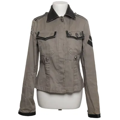 Jacket (Beige, Black) from Philipp Plein Cotton, Elastane