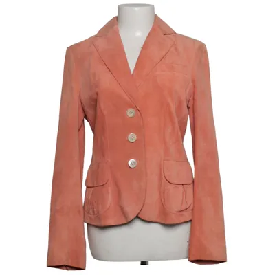 Leather blazer (Orange) from Ann Taylor Leather, Polyester