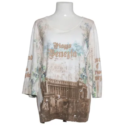 Long sleeve T-shirt (White, Multicolored) from Charmant Cotton