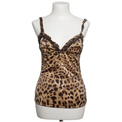 Tanktop  (Brun, Sort) fra Dolce & Gabbana Underwear Elastan, Polyester