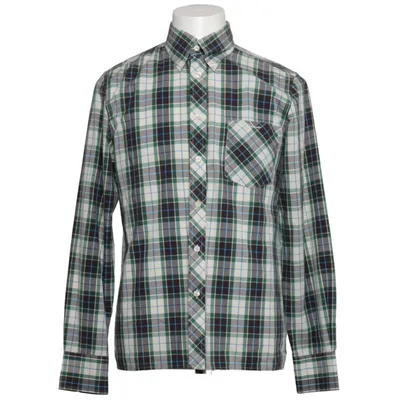 Buttondown-skjorta (Blå, Grön, Vit) från Ben Sherman Bomull, Polyester