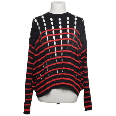 Strickpullover (Schwarz, Rot) von T by Alexander Wang Baumwolle
