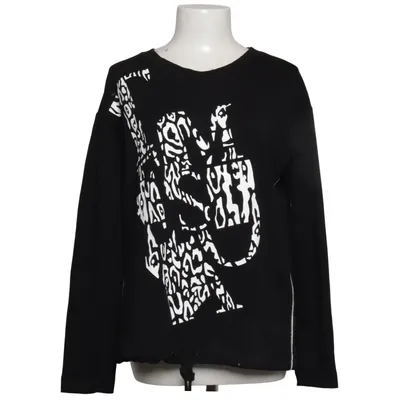 Sweatshirt (Black, White) from Sani Blu Cotton, Elastane, Modal