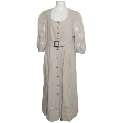 Dirndl (Beige) from Distler Cotton, Linen, Polyester