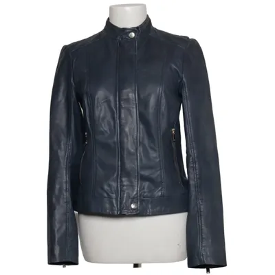 Veste en cuir (Bleu) de ESPRIT Cuir, Polyester