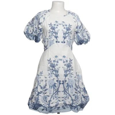 Dress (White, Blue) from Lipsy London Cotton, Linen