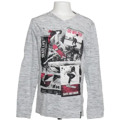 T-shirt à manches longues (Gris, Multicolore) de DWD Coton, Viscose