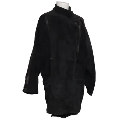 Shearling jas (Grijs) van Miss Fourrures Leer