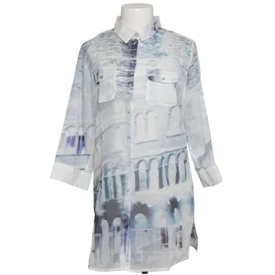 Shirt (Blue, White, Gray) from Nadine H Cotton