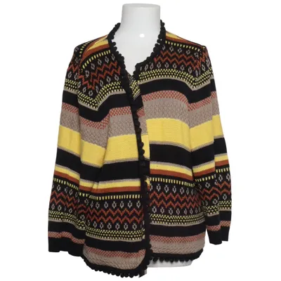 Cardigan (Sort, Gul, Brun) fra Together Akryl, Bomuld, Metallfiber