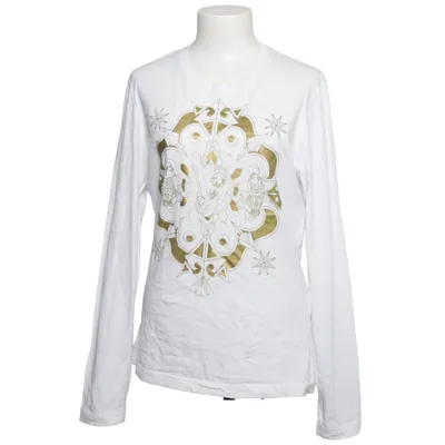 Langærmet t-shirt (Hvid, Guld) fra Versace Jeans Bomuld