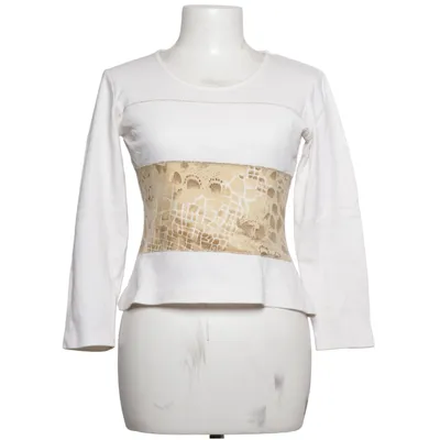 Långärmad t-shirt (Vit, Beige) från Helline Bomull, Elastan, Polyester