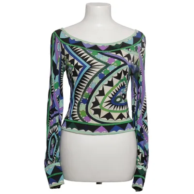 Bluse (Blau, Grün, Mehrfarbig) von Emilio Pucci Seide