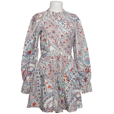 Dress (White, Multicolored) from Sézane Cotton, Linen