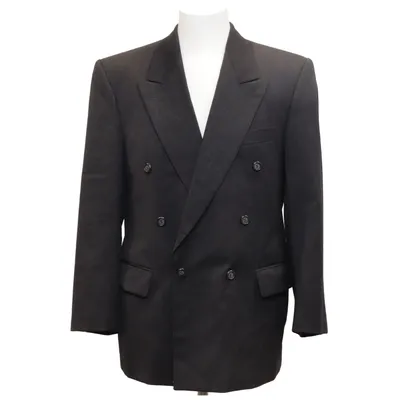 Blazer (Black) from Pierre Laffitte Viscose, Wool