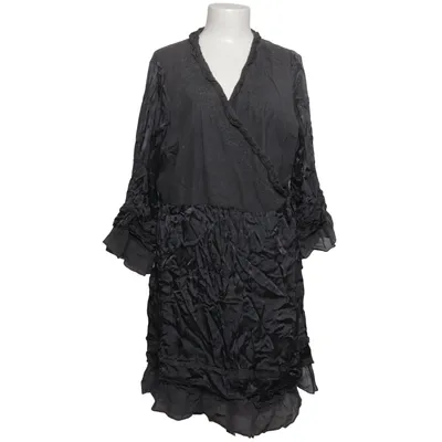 Wrap dress (Gray) from Once Cotton, Viscose