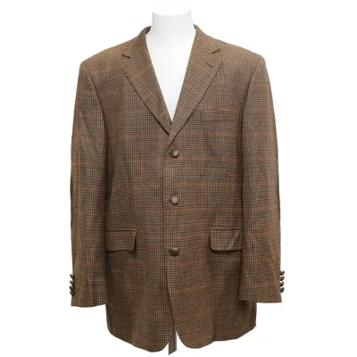 Blazer (Brown) from Gilberto Polyester, Wool