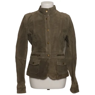 Leather jacket (Green) from Suzy Leather, Polyester