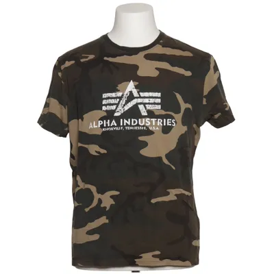 T-shirt (Green, Brown, Beige) from Alpha Industries Cotton