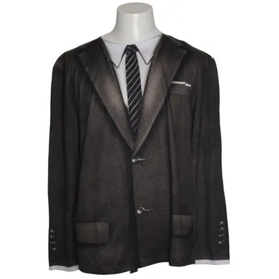 Blazer (Gris, Blanc) de Faux Real Polyester