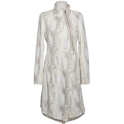 Coat (White, Beige) from Beate Heymann Cotton, Elastane, Polyamide, Polyester