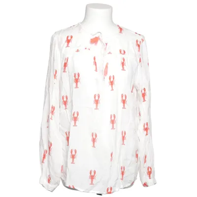 Bluse (Hvid, Rød) fra Zwillingsherz Viscose