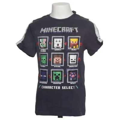 T-shirt (Bleu) de Minecraft Coton