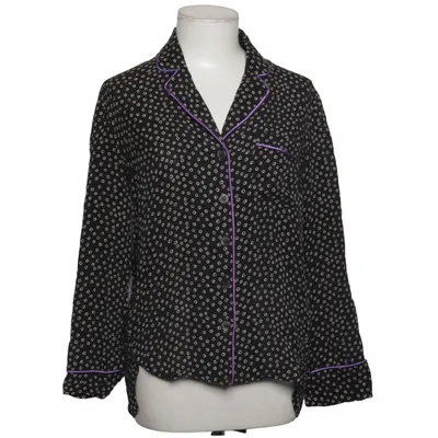Pyjamasskjorte (Sort, Hvid, Lilla) fra Laundry Industry Elastan, Polyester, Silke