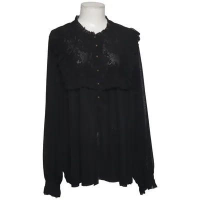 Blus (Svart) från Anthropologie Bomull, Elastan, Nylon, Polyester, Viskos