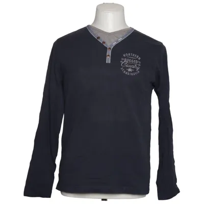 Henley T-shirt (Blå, Grå) fra Lerros Bomuld
