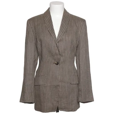 Blazer (Brown) from Comma Linen, Polyamide, Viscose