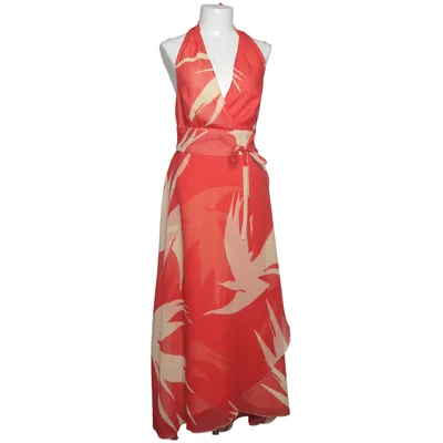 Halterneck-kjole (Rød, Beige) fra Rainbow Polyester