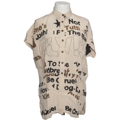 Short sleeve shirt (Beige, Brown, Black) from Di Bari Viscose