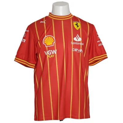 Fodboldtrøje (Rød, Gul) fra Puma x Ferrari Elastan, Polyester
