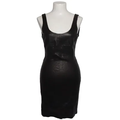 Jurk (Zwart) van Neil Barrett Acetaat, Leer, Polyester