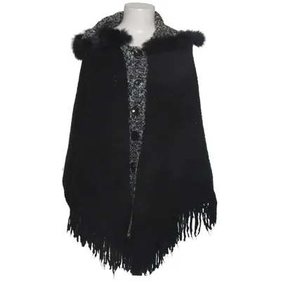 Poncho (Svart, Grå) från Angelina Akryl, Polyester