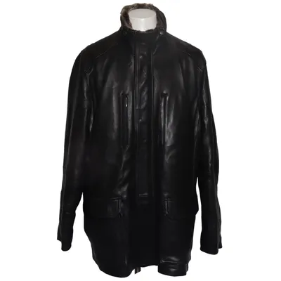 Manteau (Noir) de Andrew James Acrylique, Cuir