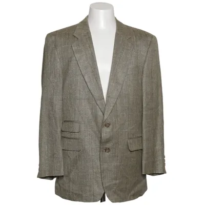 Blazer (Beige) de E. Thomas Lin, Soie, Viscose, Laine