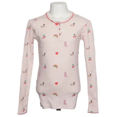 T-shirt à manches longues (Rose, Multicolore) de Mini Boden Coton