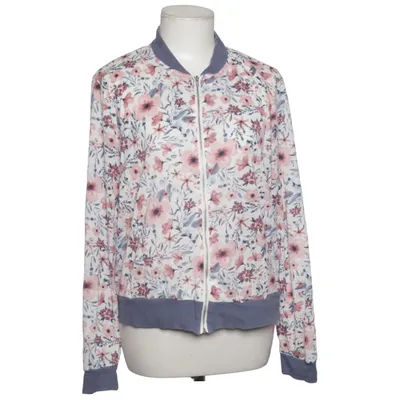 Bomberjacke (Weiß, Pink, Blau) von Janina Baumwolle, Elasthan, Polyester