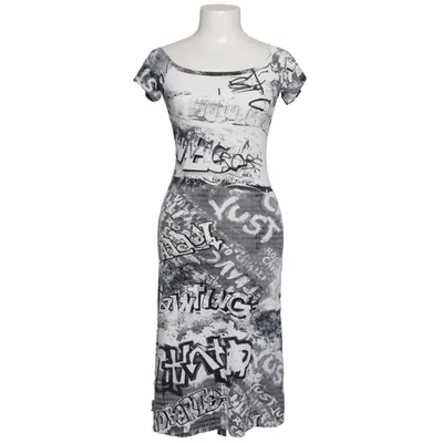 Dress (Black, White) from Just Cavalli Elastane, Polyamide