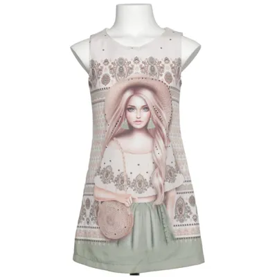 Robe (Blanc, Vert, Beige) de Moonstar Polyester