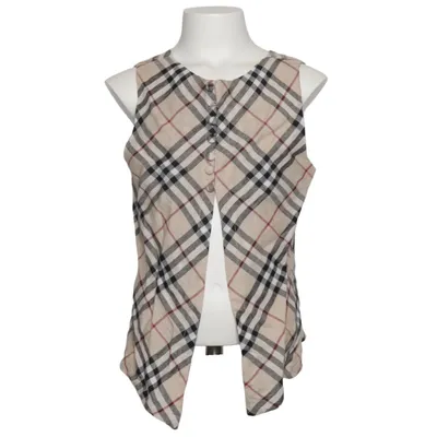 Top (Beige, Zwart, Rood) van Burberry Linnen