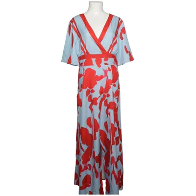Wrap dress (Blue, Red) Polyester