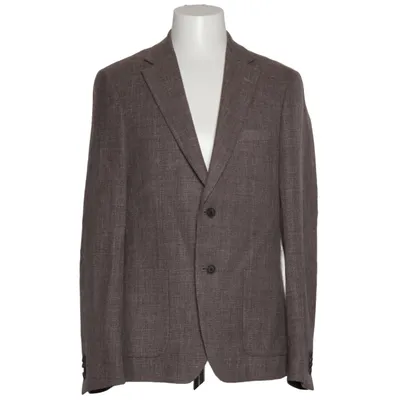 Blazer (Brown) from Bruun & Stengade Linen, Polyester, Wool