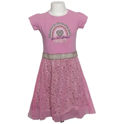 Jurk (Roze, Meerkleurig) van A Punto. Katoen, Elastaan, Polyester