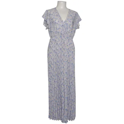 Slå-om-kjole (Blå, Hvid, Gul) fra Airisa Polyester, Viscose