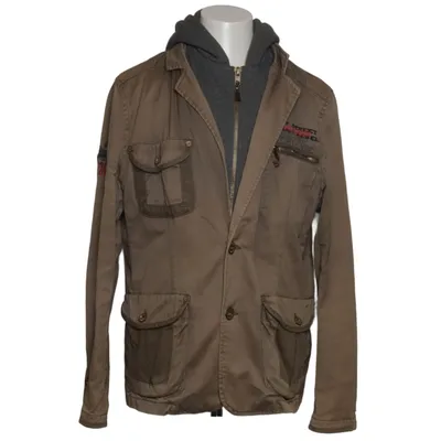 Safarijacke (Beige, Grau) von Jack & Jones Vintage Denim Baumwolle, Polyester