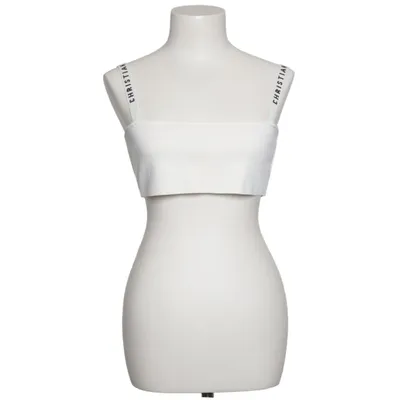 Crop Top (Weiß, Schwarz) von Christian Dior Polyamid, Polyurethan, Viskose