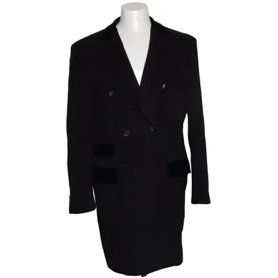 Coat (Black) from Jil Sander Angora, Cupro, Wool